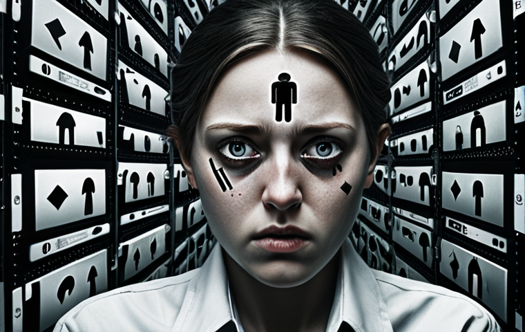 **Prompt 1:** "Hidden cost of free online services. A person is overwhelmed by targeted ads and data collection symbols. Emphasis on privacy concerns and losing control. Dark, dystopian tone. Digital art."